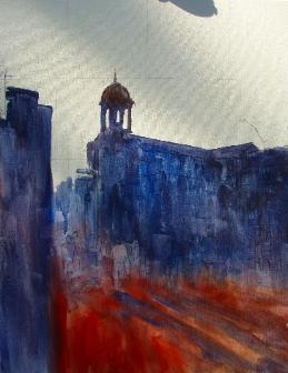 Taste of the Danforth - underpainting